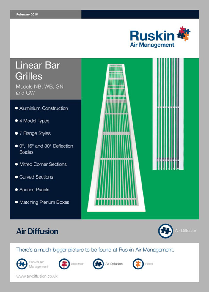 Air Diffusion Linear Blade Bar Grille Brochure