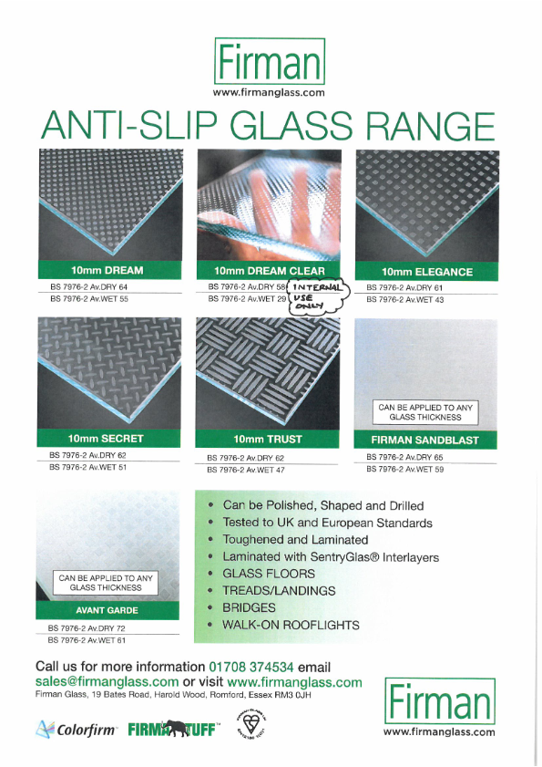 Anti-Slip Glass Range Brochure