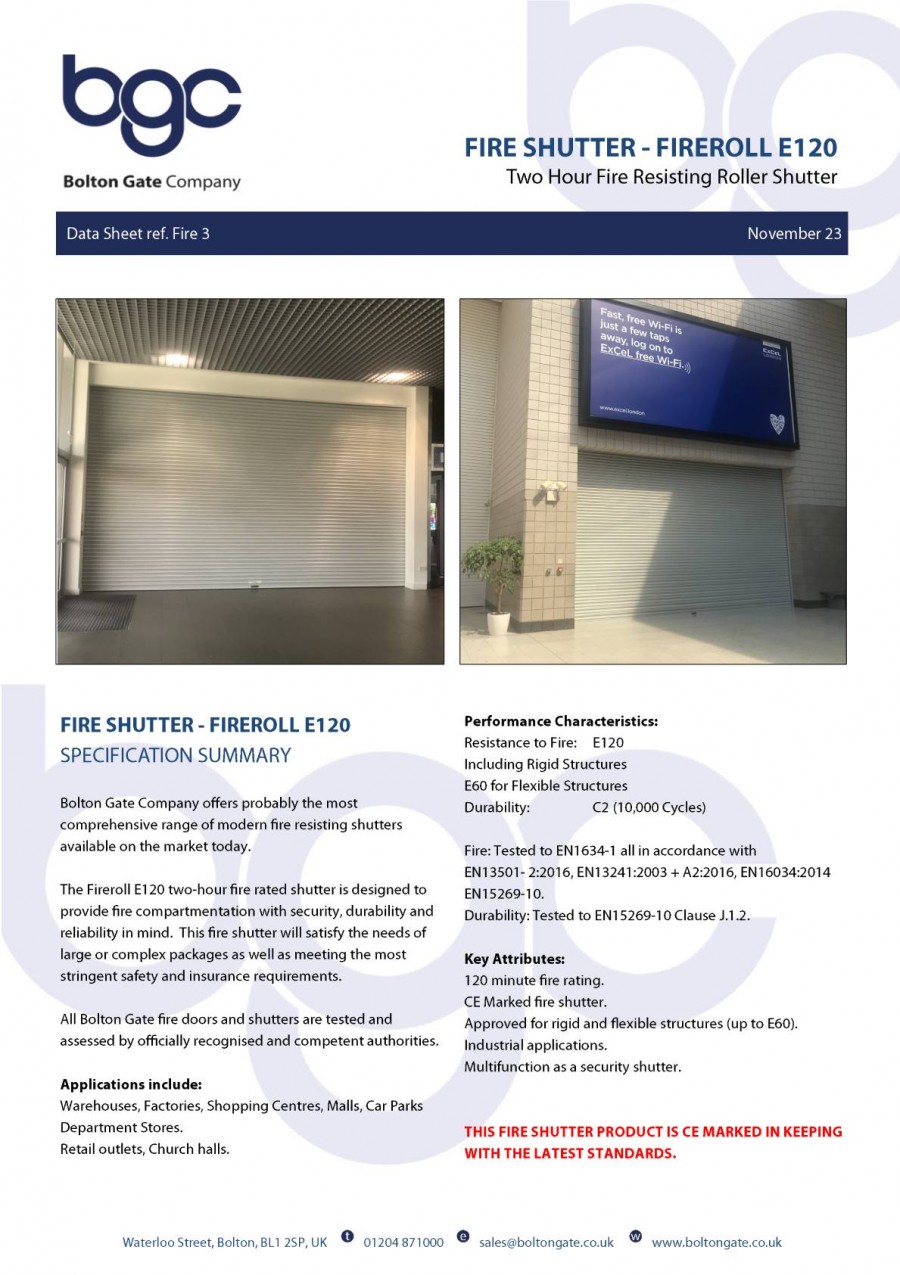 Fireroll E120 Brochure