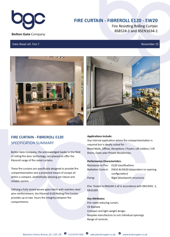 Fireroll E120 Brochure