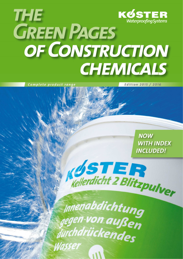 KOSTER - Green Pages of Construction Chemicals Brochure