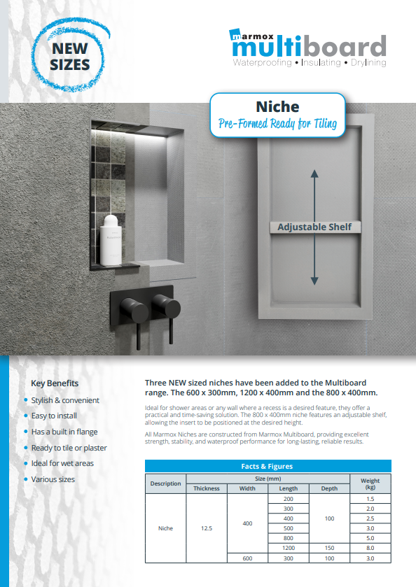 Multiboard (Niche) Product Sheet Brochure