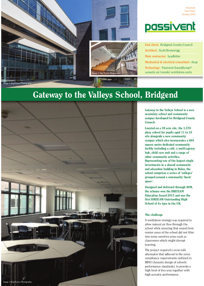 Gateway to the Valleys School, Bridgend Brochure