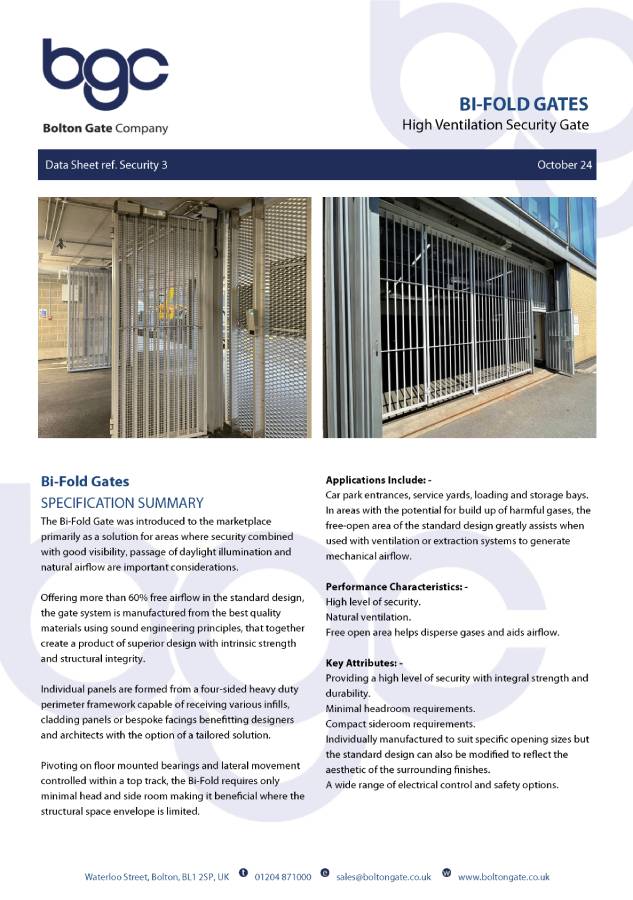 Bi-Fold Gates Brochure