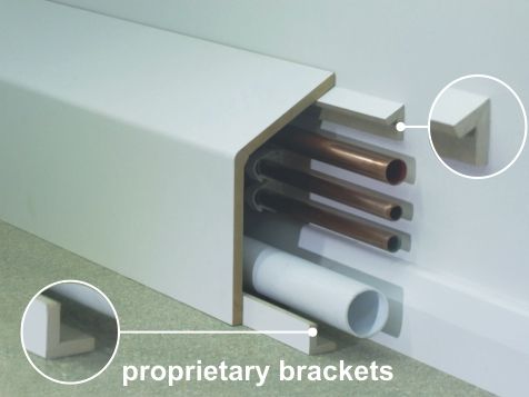 Zylo pipe boxing - a quick and cost effective solution to concealing pipes, ductwork, fire sprinklers and cables.