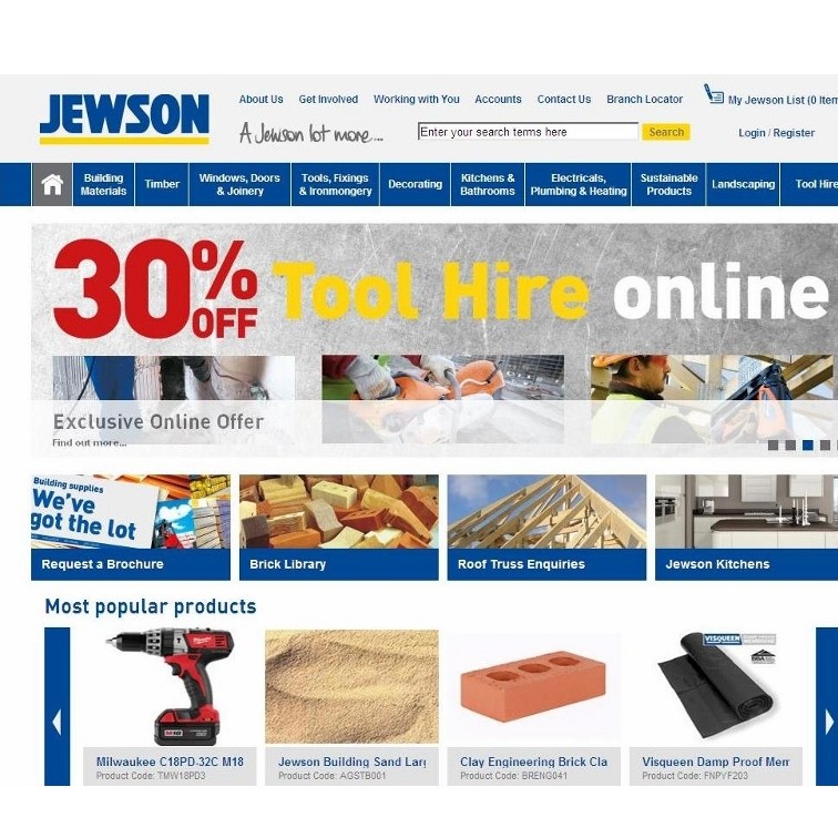 Enhanced online experience for Jewson customers