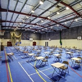 Marl International transforms sports hall at top school with LED lighting