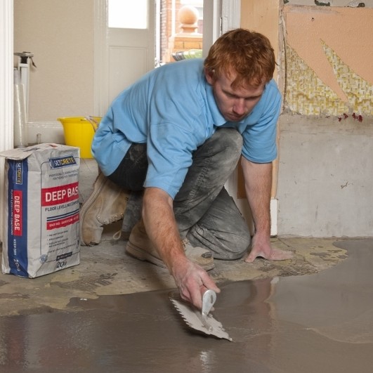 Setcrete Deep Base demonstrates effectiveness on uneven subfloors