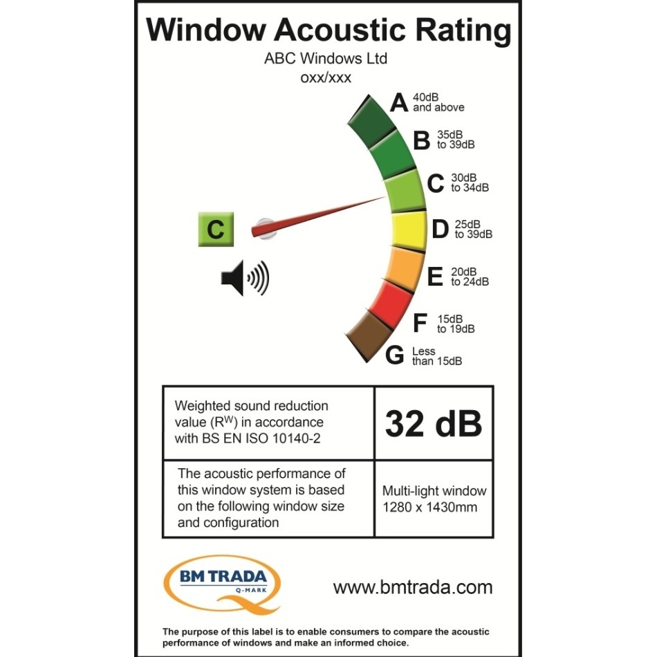 BM TRADA Certification launches Window Acoustic Rating Label