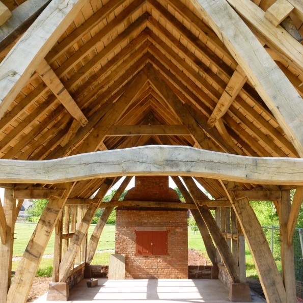 Work completed on traditional oak cruck barn