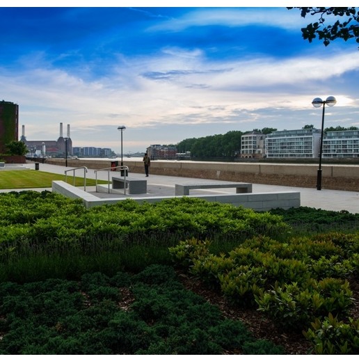 Nine Elms on the South Bank opens Riverside Gardens at St George Wharf