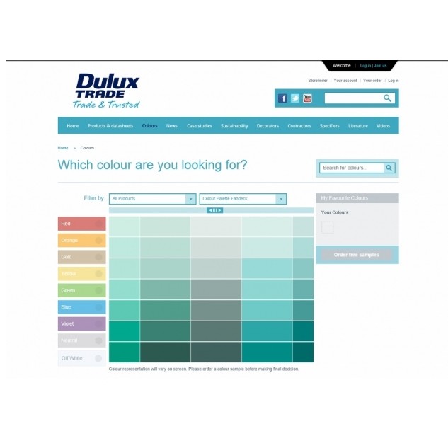 Dulux Trade simplifies colour selection online