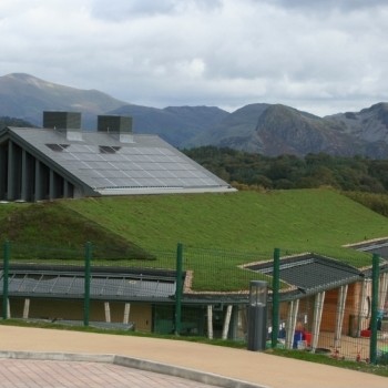 New school roof mimics surrounding mountains
