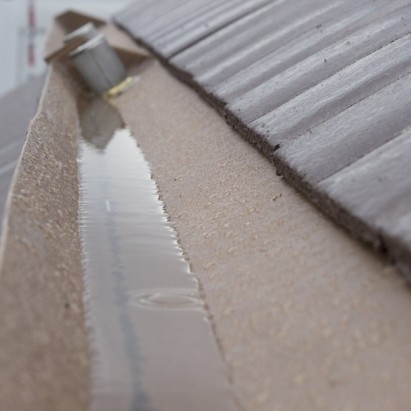 Roofspace used to discreetly store rainwater