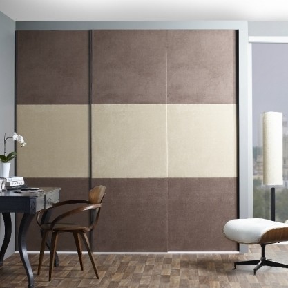 Draks answers call for stylish suede in wardrobe doors