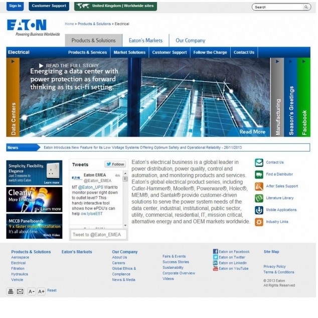 New website puts Eaton at your fingertips