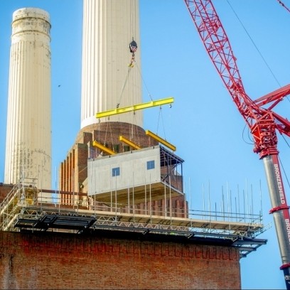 Unique marketing suite installed on roof of Battersea Power Station