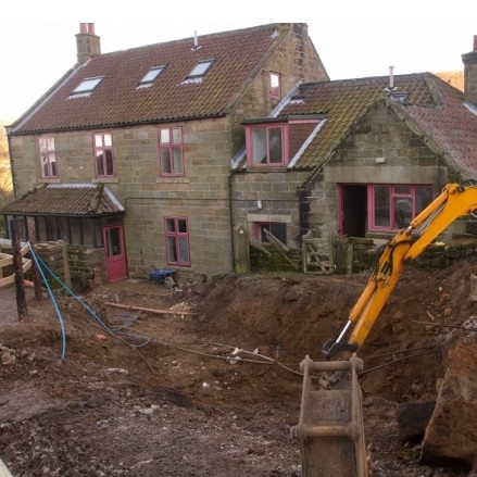 Polypipe heat recovery system used in farmhouse refurbishment