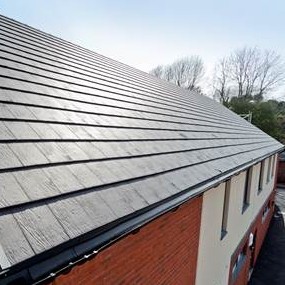 Care home roof mixes contemporary and industrial finishes