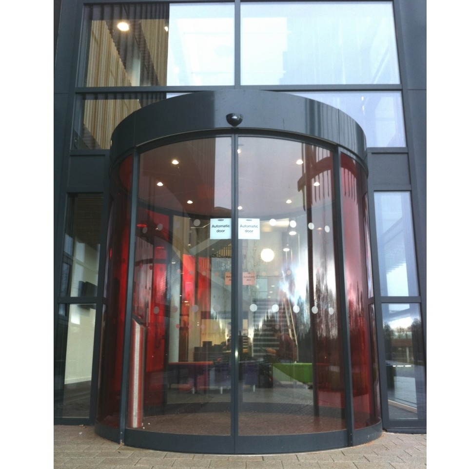 Contemporary curved entrance for students