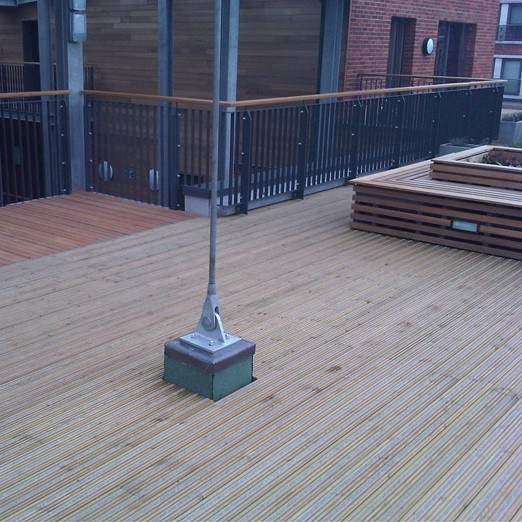 Antislip timber decking specified for London development