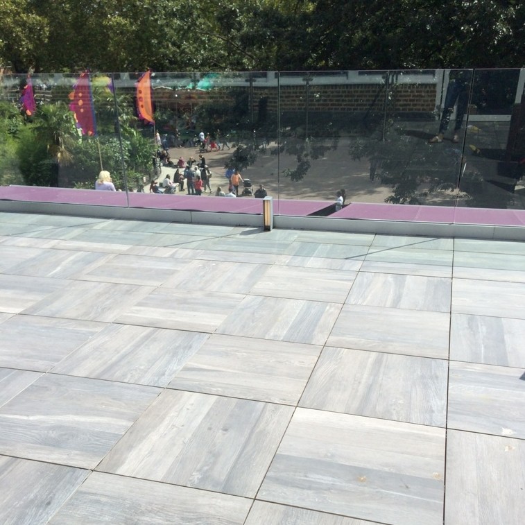 LEVATO MONO : Porcelain paver and pedestal system, from the Deck Tile Co.Ltd; specified for ZSL London Zoo, Outdoor terraces