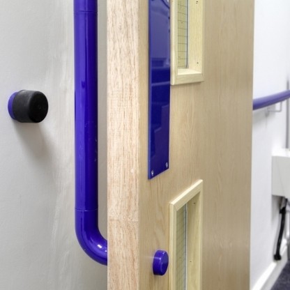 Colourful hardware scheme for Welsh care home