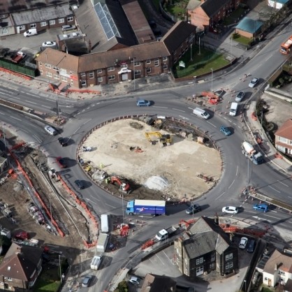 Colas eases congestion with new roundabout