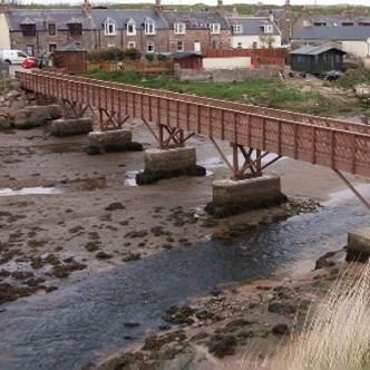 FSC Ekki hardwood for Ladies Bridge at Cruden Bay