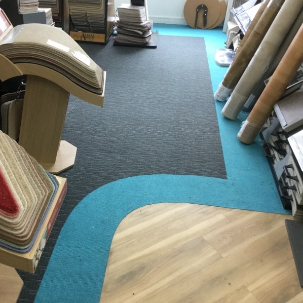 Heckmondwike FB's carpet on show in showroom