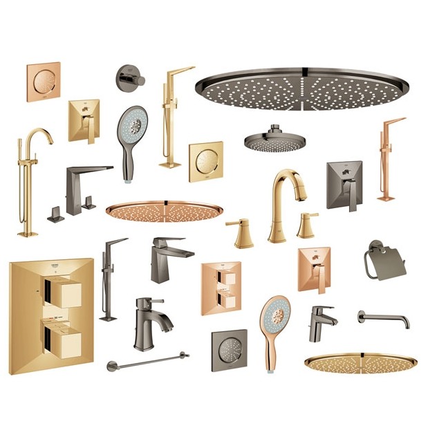 GROHE unveils four beautiful new brassware finishes