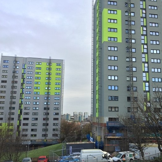 Apartment blocks given the Aluglaze treatment