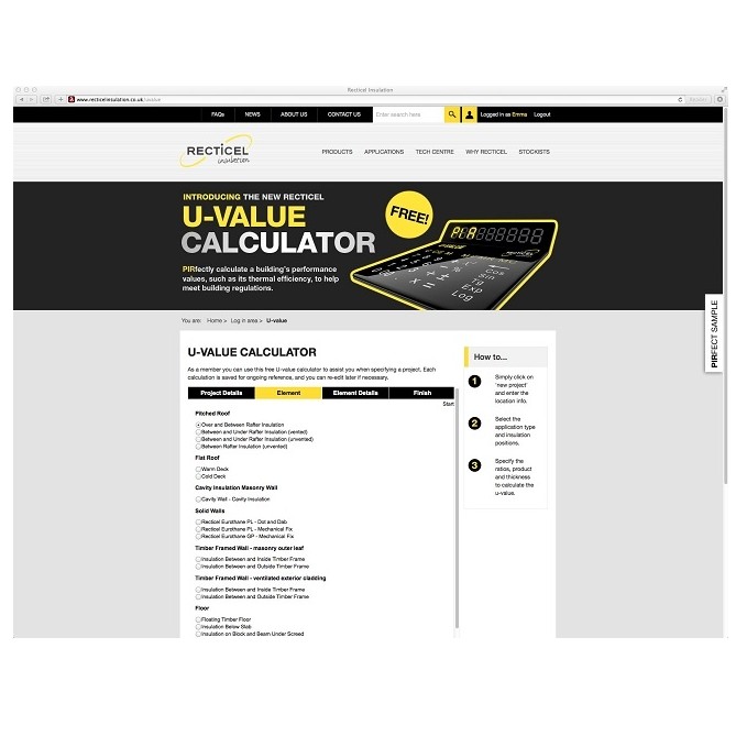 Recticel Insulation launches U-value calculator