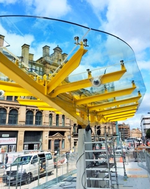 Romag glass catches the eye at new tram stop