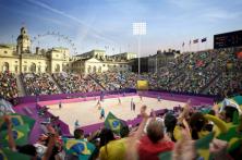 New image shows beach volleyball venue in horse guards parade for the London 2012 games