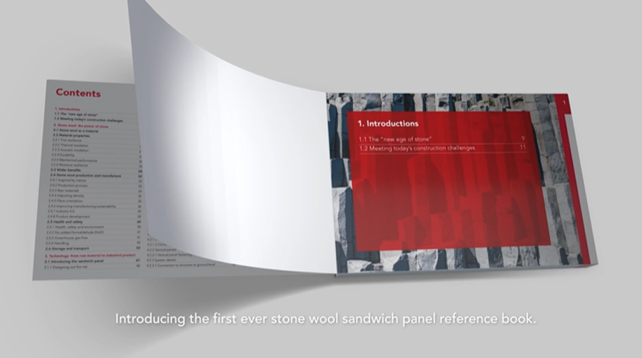 Discover the first-ever reference book for stone wool insulated sandwich panels